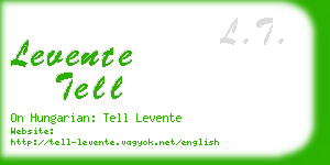 levente tell business card